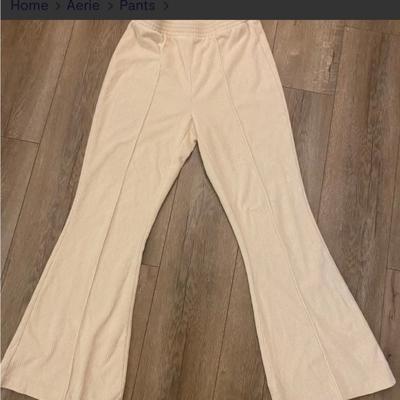 Aerie Beige Flare Pants - Picture 1 of 7